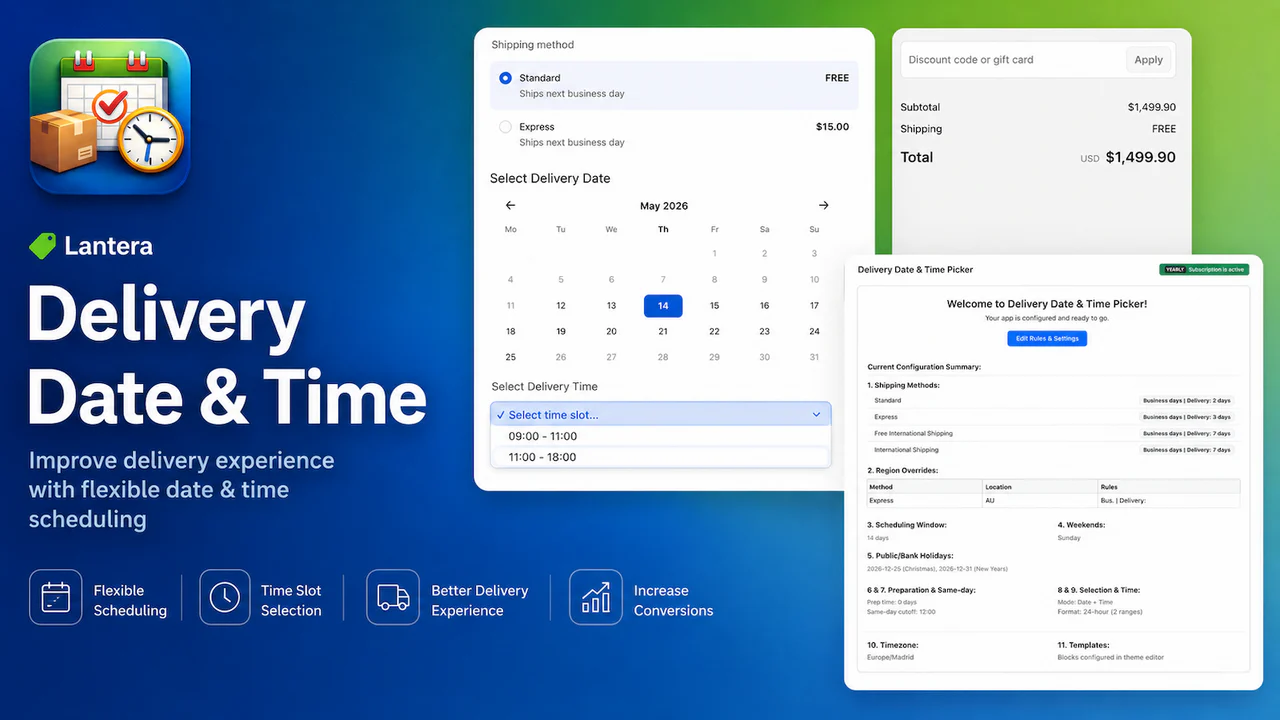 Delivery Date & Time Picker