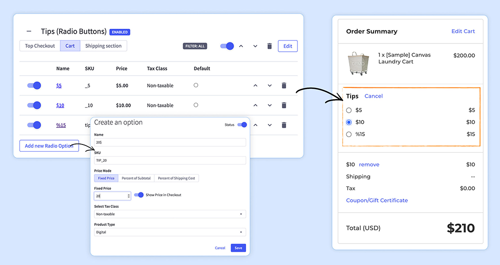 Enhanced Checkout Options