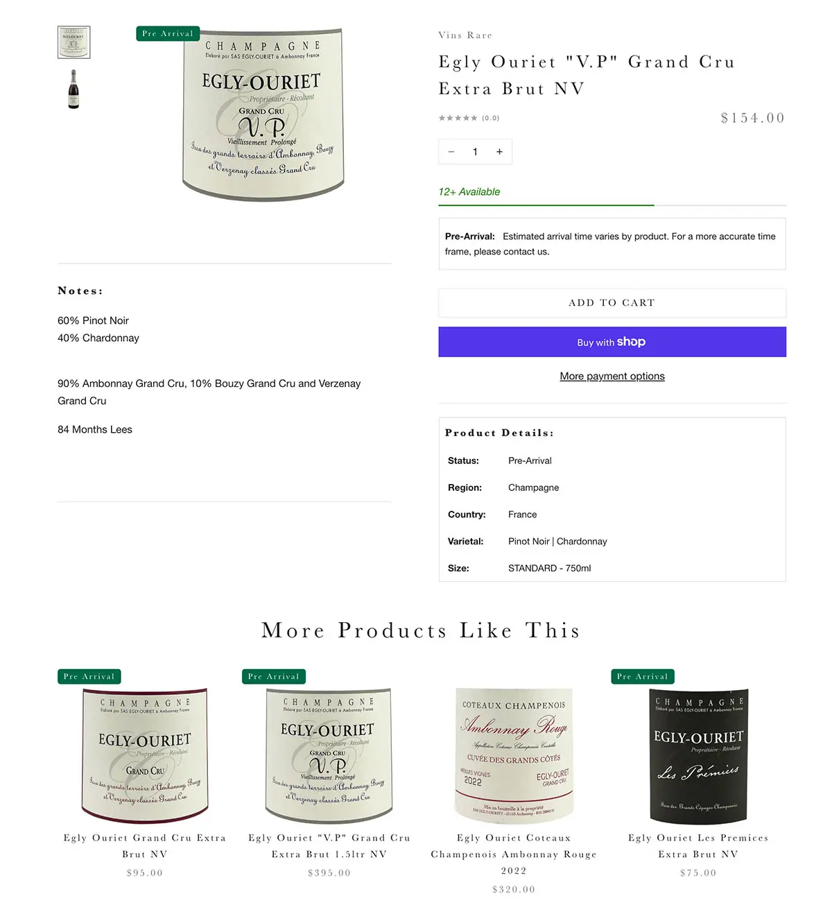 VinsRare -  storefront with custom Shopify Plus applications